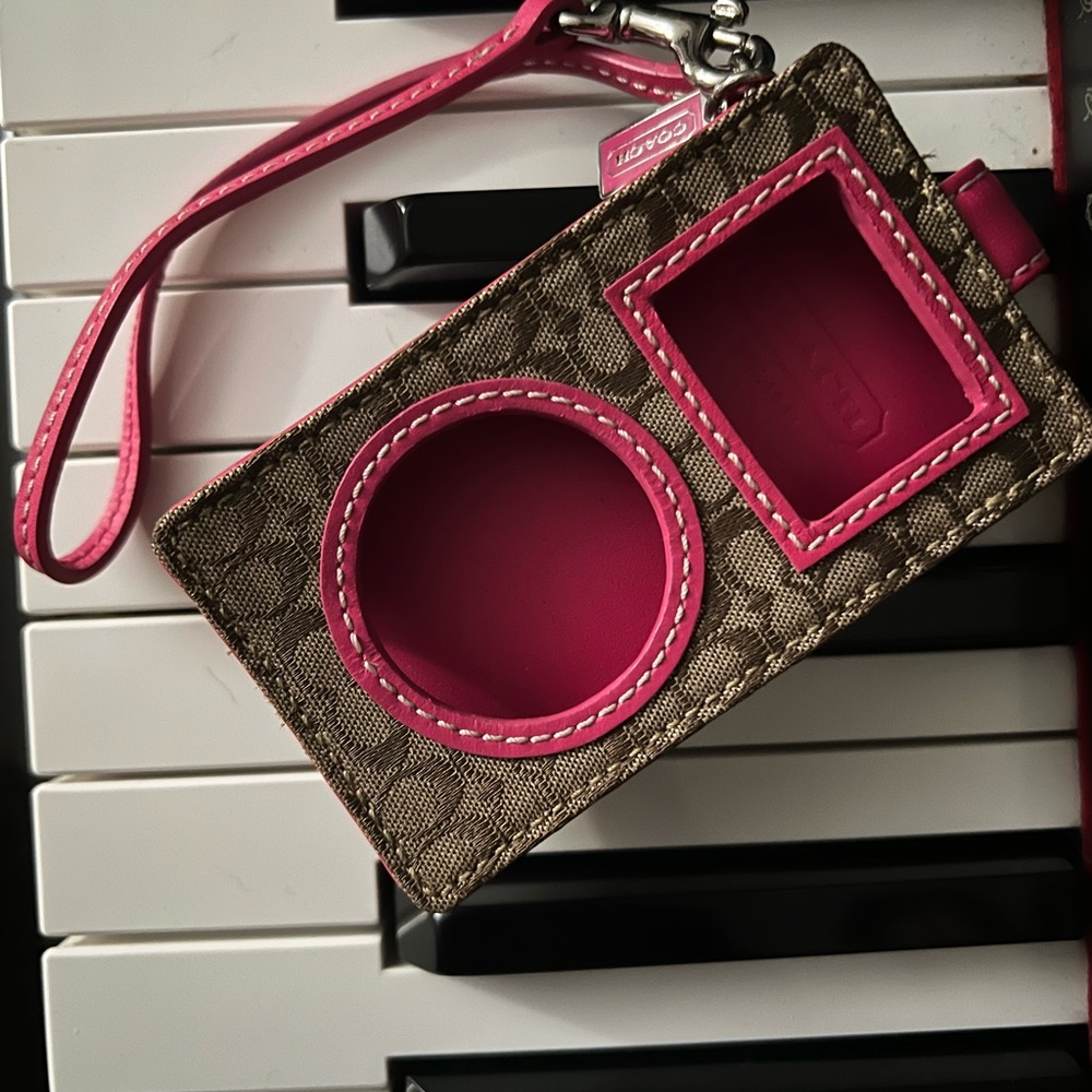 Coach Brown Pink iPod nano Case or makeup case for lip gloss Y2K accessory - Picture 6 of 10